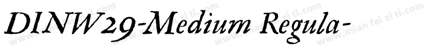 DINW29-Medium Regula字体转换